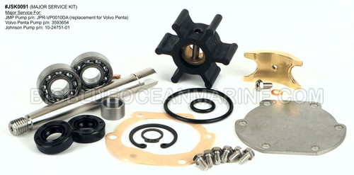 JMP Marine Volvo Penta Engine Cooling Pump Major Service Kit