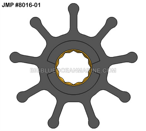 JMP FLEXIBLE IMPELLER #8016-01
(Illustrated Image)