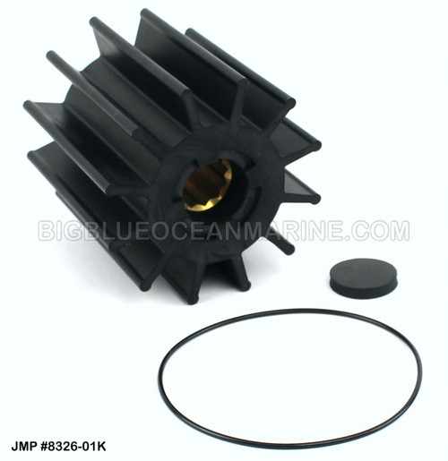 JMP Marine Flexible Impeller Kit #7192-01K. Replaces Jabsco 18838 