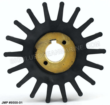JMP Marine Flexible Impeller #9500-01. Replaces Jabsco 15299-1000
