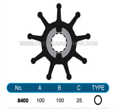 JMP Marine Flexible Impeller Kit #8400-01K.