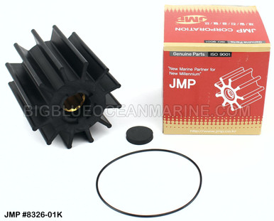 JMP Marine Flexible Impeller Kit #8326-01K. Replaces Jabsco 17938
