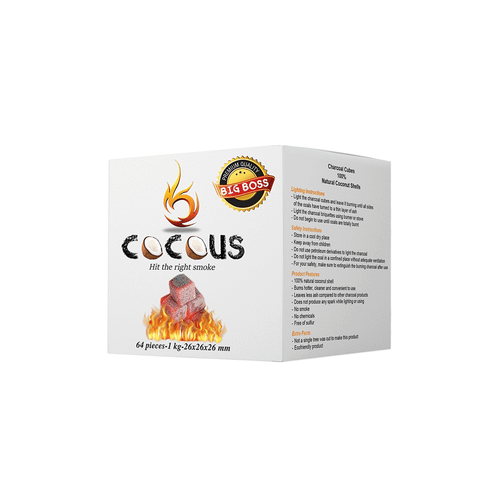 Cocous charcoal 26mm big boss (64 pcs) - vape702usa Cocous charcoal 26mm big boss (64 pcs) Charcoal