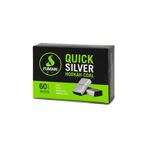 Fumari Quick Silver Charcoal 60 tabs - vape702usa Fumari Quick Silver Charcoal 60 tabs Charcoal