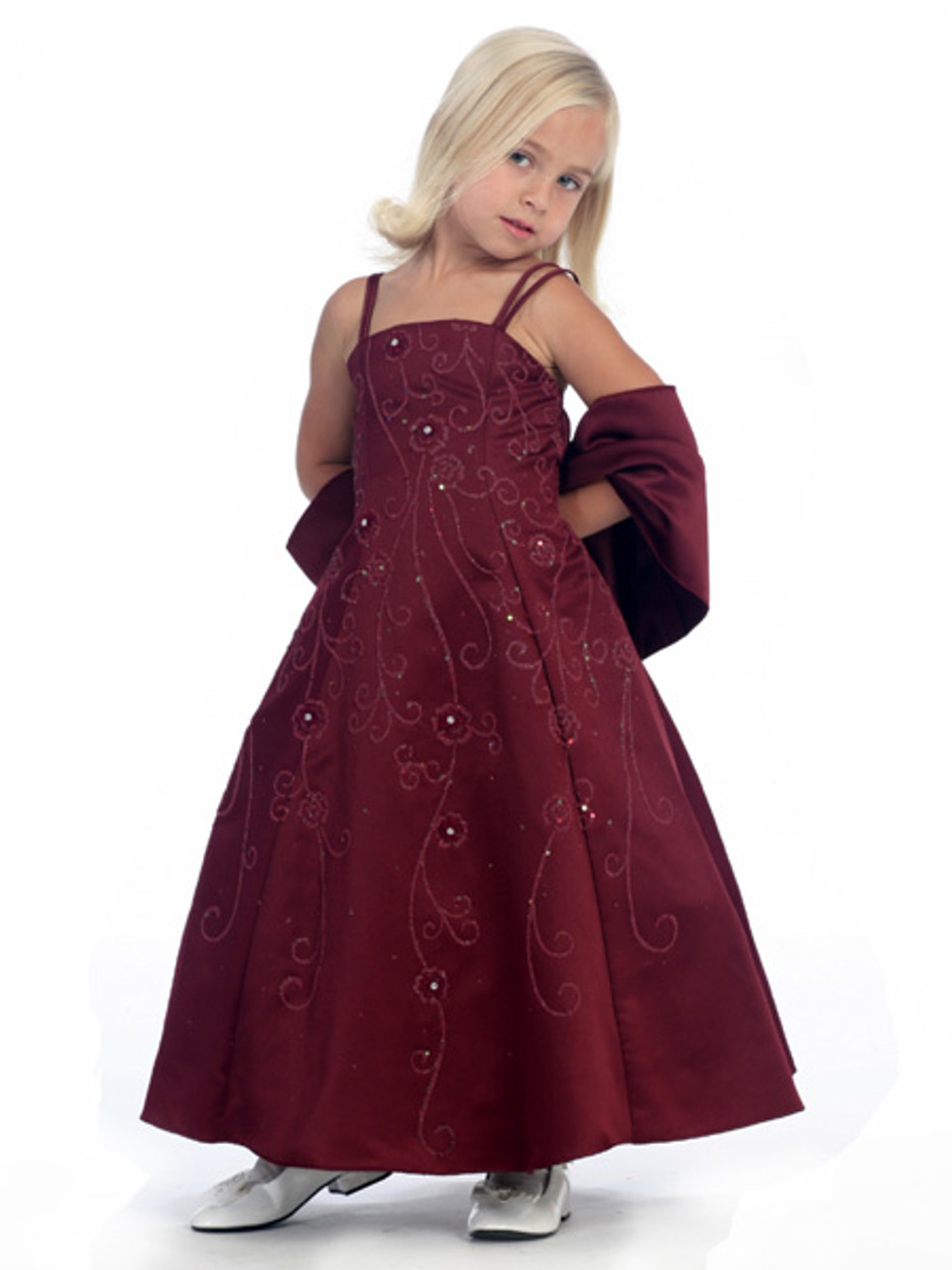 Wine Colored Flower Girl Dresses