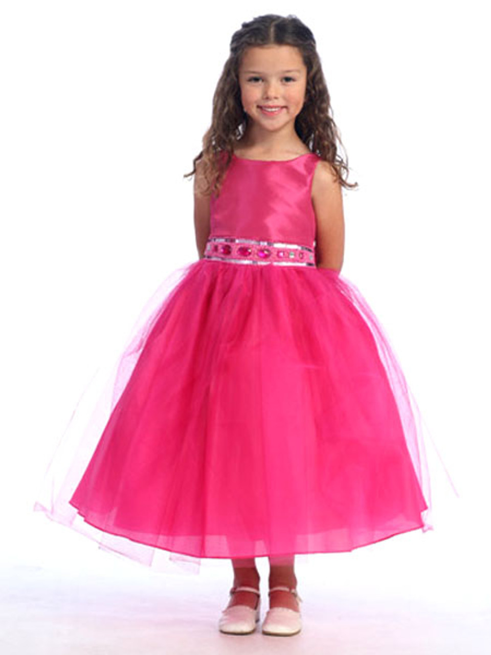 Buy Pink Satin Plain Layered Sleeveless Dress For Girls by Banana Bee  Online at Aza Fashions.