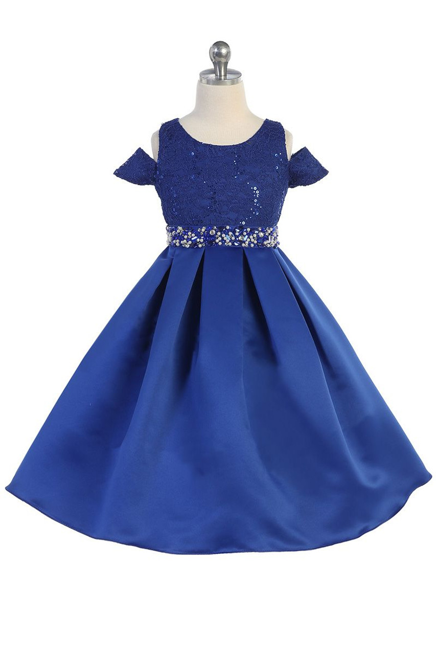 Kids Blue Flower Petal Dresses Online | Luxury Designer Kids Wear Online in  India – www.liandli.in