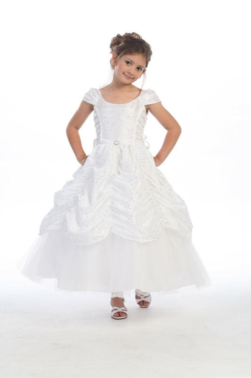 Princess Cinderella Blue Tulle Flower Girls Dresses Wedding Off Shoulder  Girls Birthday Pageant Gown First Communion Dress 2017 Custom Made From  Alibay1991, $93.47 | DHgate.Com