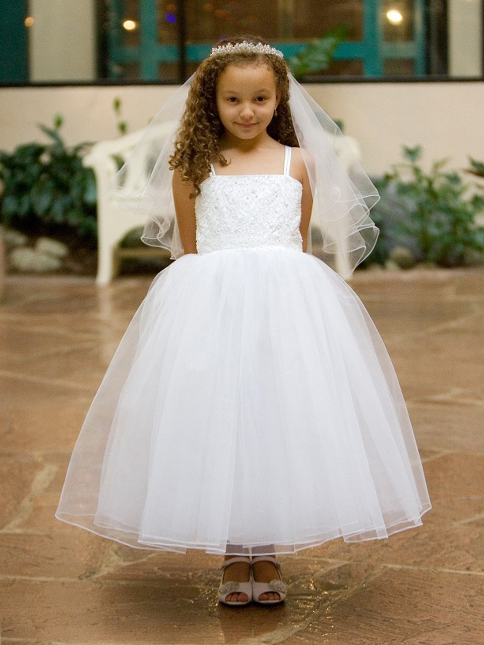 Photo of Ultra flared white princess gown