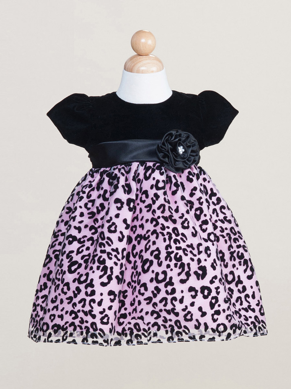 black pink holiday dress w velvet bodice cheetah overlay skirt 26 47850.1626283174