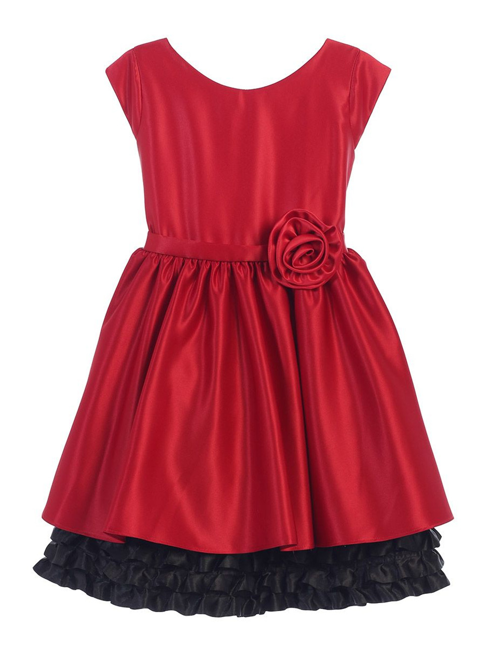 New Fancy Stylish Sleeveless Frock for Baby Girl Black and Red Casual Wear  (6-9 Months) : Amazon.in: Clothing & Accessories