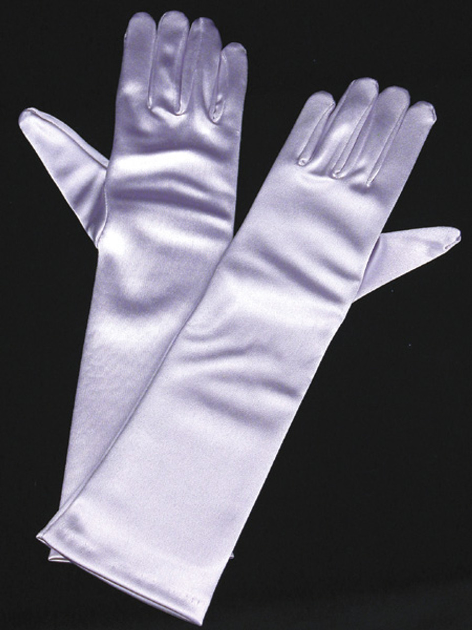 lilac satin gloves