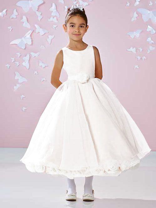 joan calabrese アイボリー ドレス 12 Joan Calabrese White Three-Dimensional Rosset Dress - Pink Princess