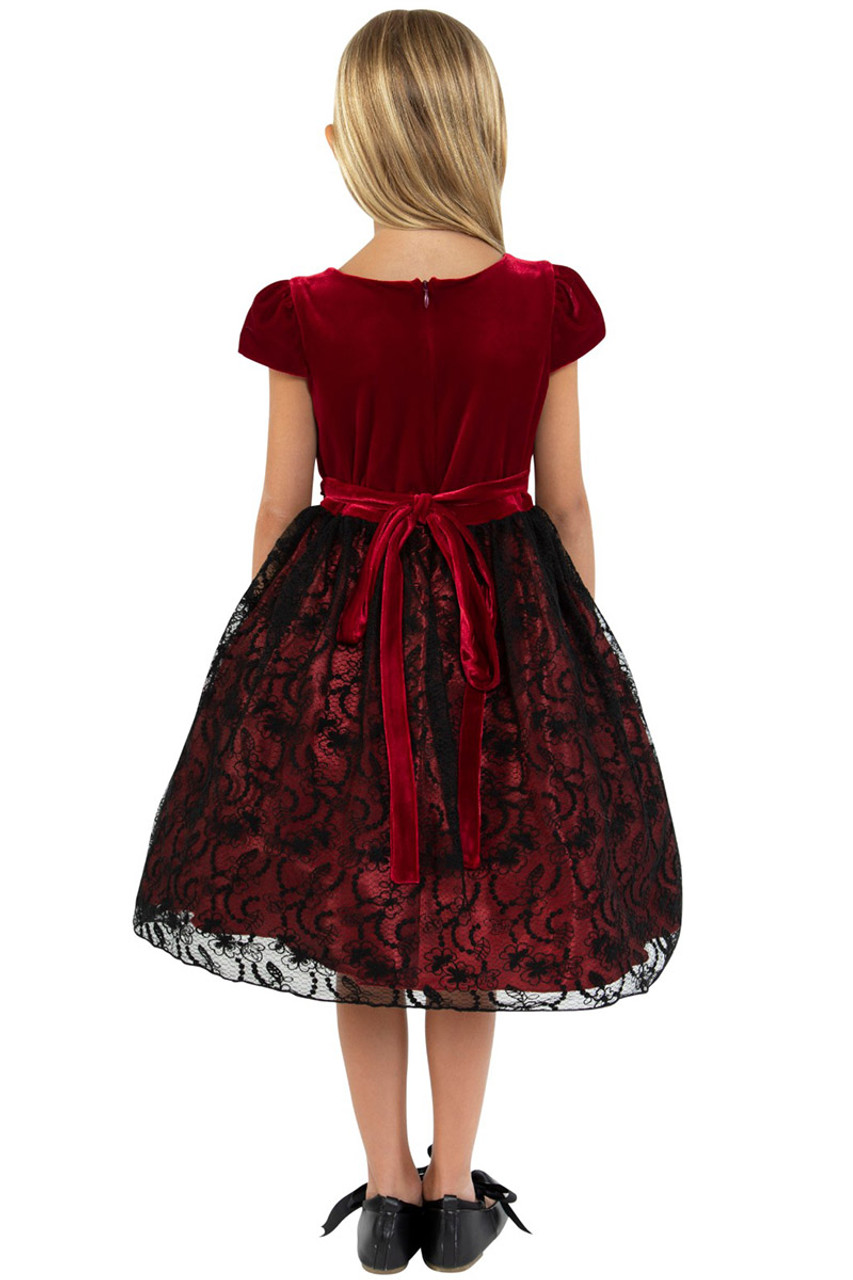 Intriguing Dark Red Lace High-low Cocktail Dress - Promfy