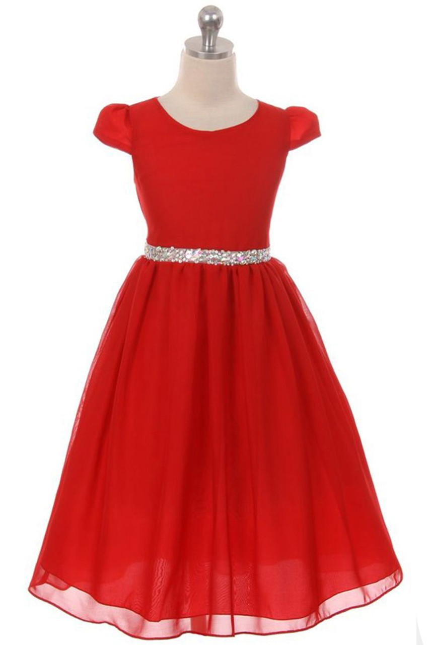 Elegant Kids Wedding Dress Red Tulle Beaded Flower Girls Dress Long Pageant  Party Ball Gown Girl Prom Princess Formal Dresses - Girls Casual Dresses -  AliExpress