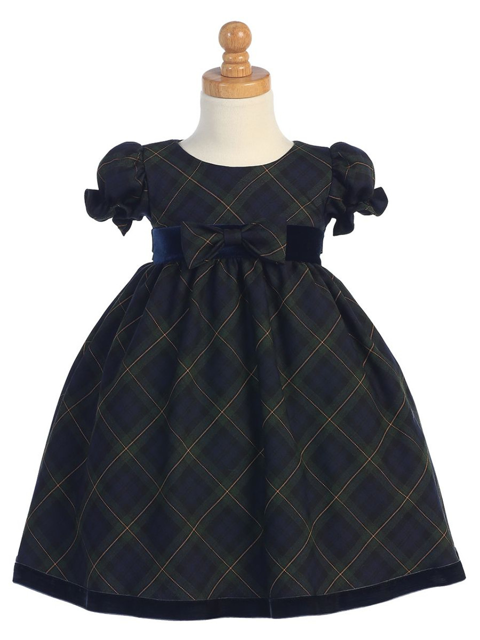 plaid baby christmas dress