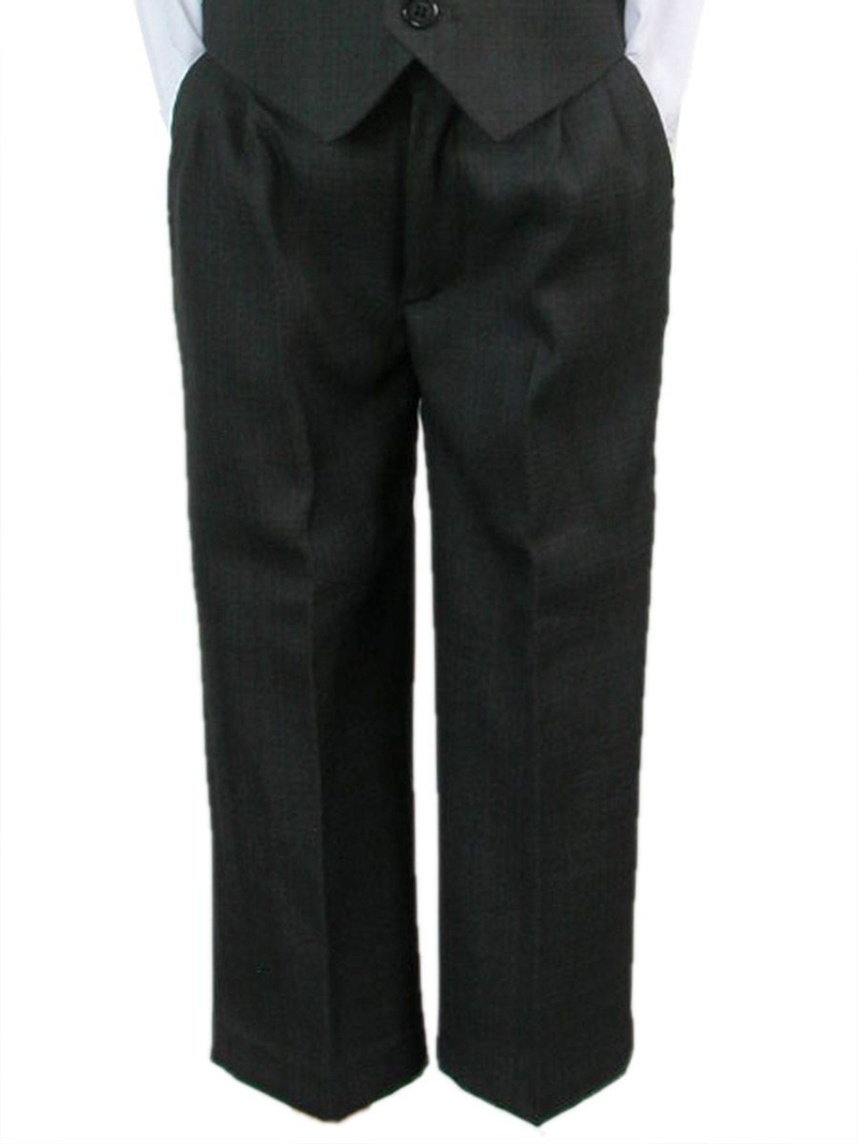 Skinny Fit Boys Flat Front Dress Pants - Double Header USA