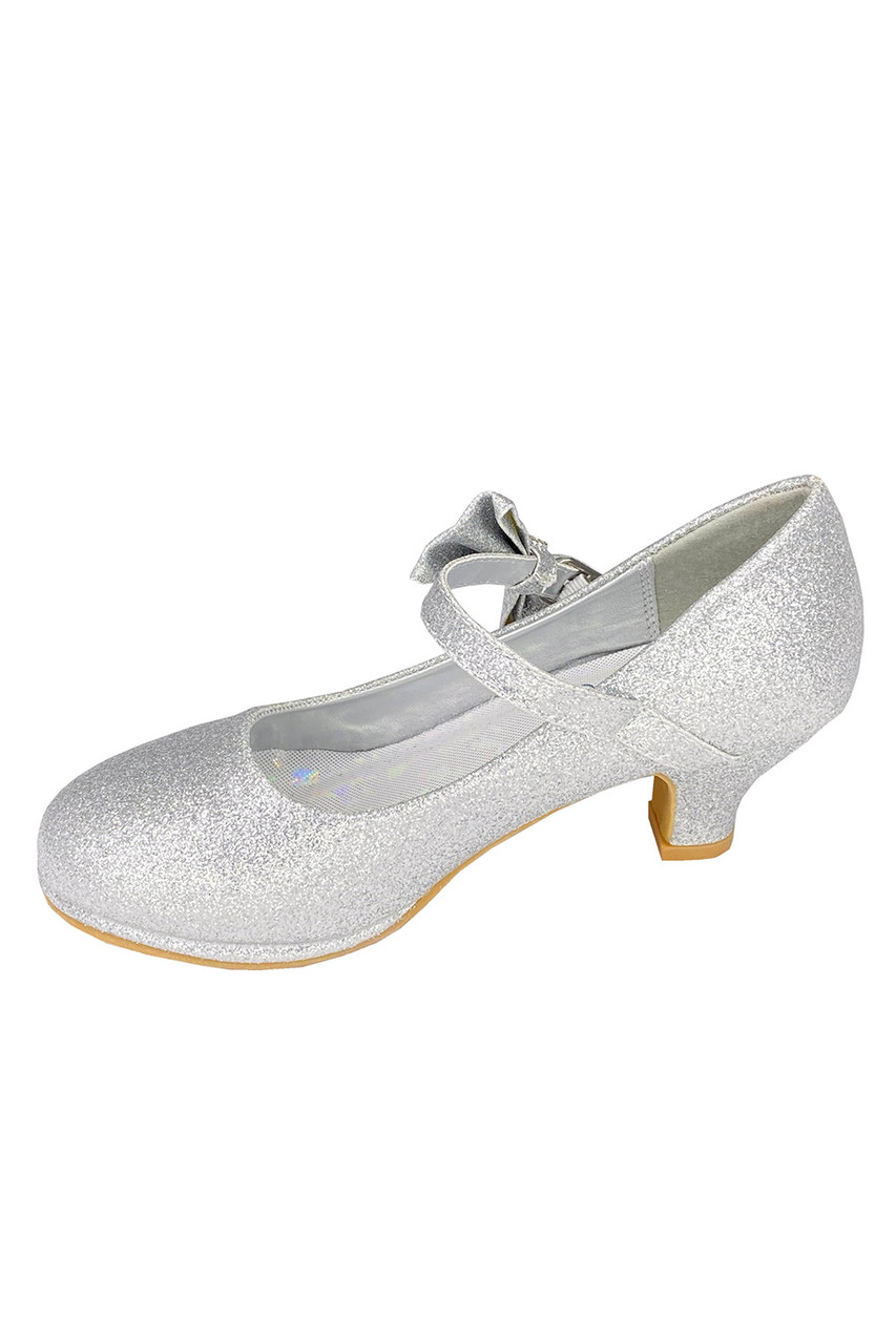 Children Girls kids baby stage performance jazz dance princess leather  shoes high heels girl soft bottom