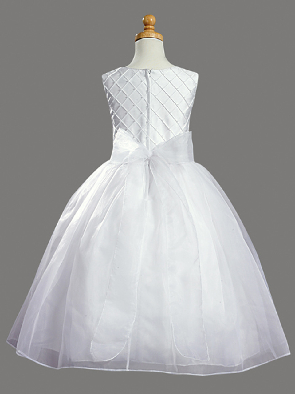 Shantung Organza w/ Pearl Accents First Communion Dress