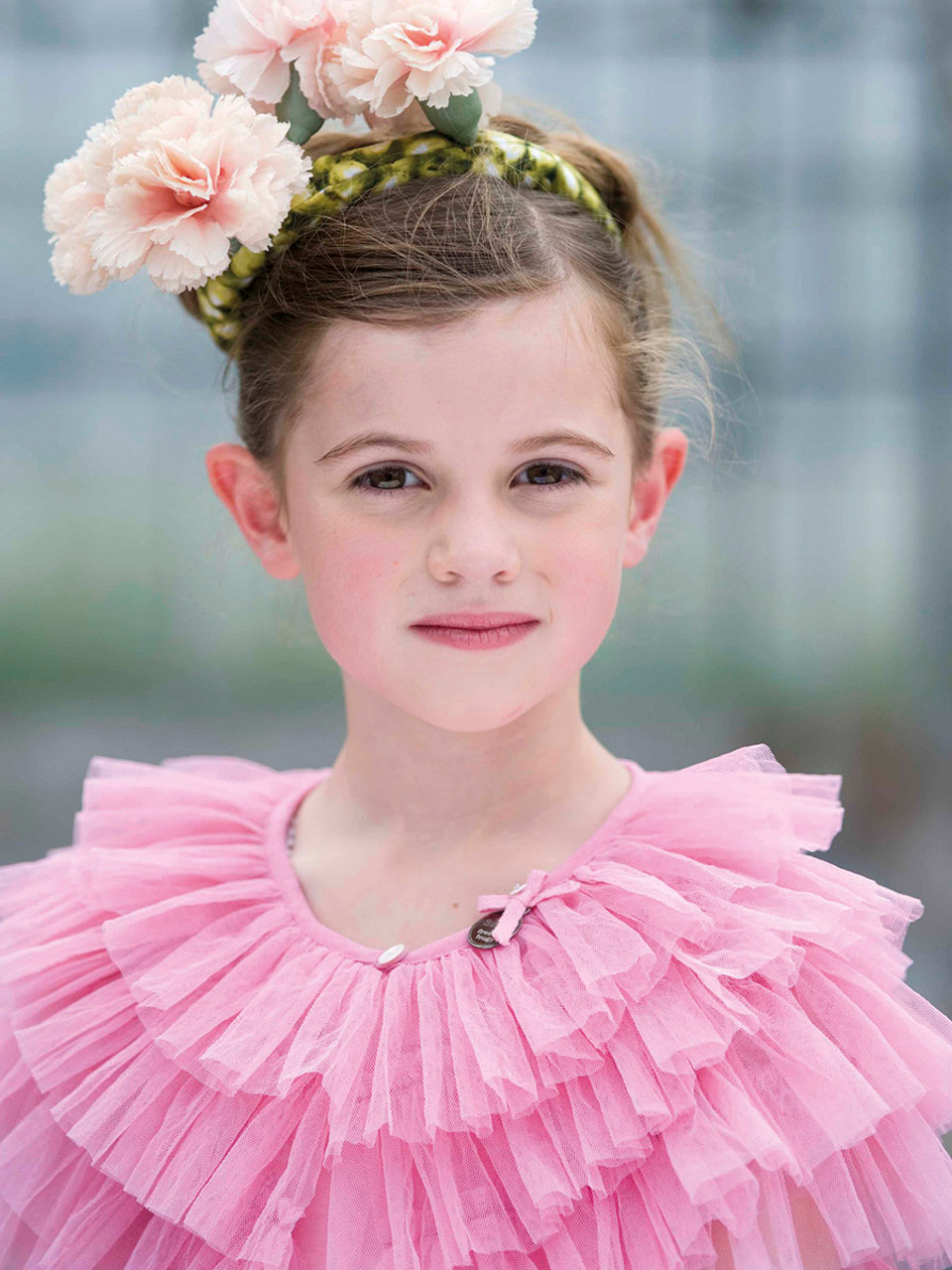 Mim-Pi Light Pink Tulle Shoulder Cape - Pink Princess