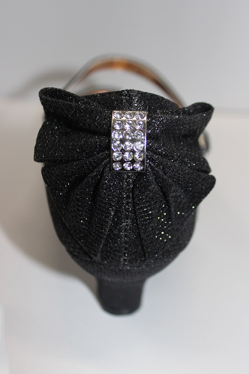 Rialto Black Glitter Heels - Gem