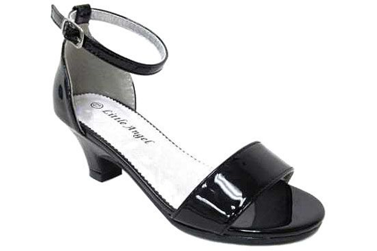 Dress black sandals low clearance heel