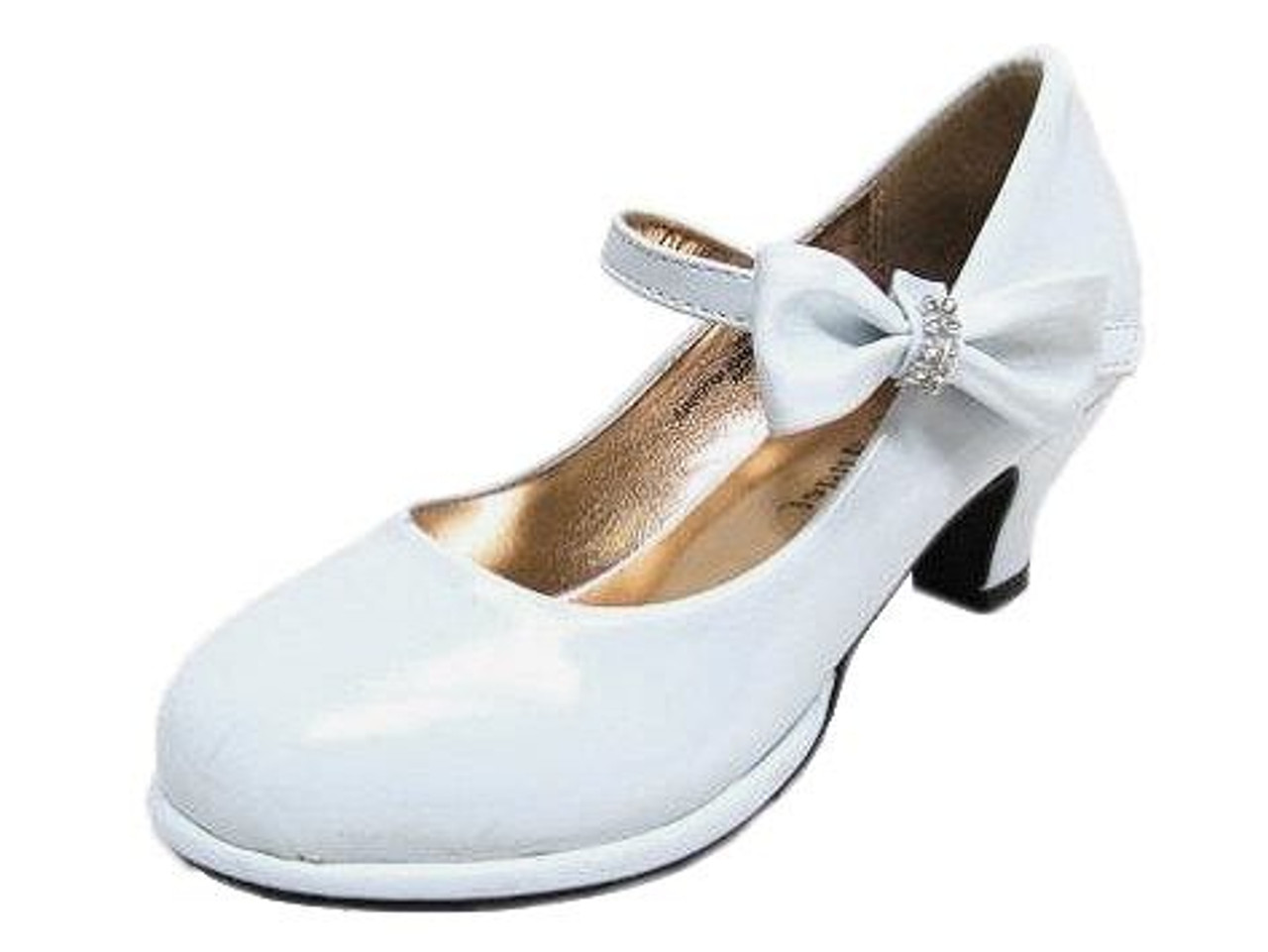 Women's Platform Block High Heel Mary Janes White Round Toe - Temu