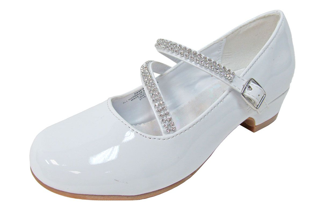 Girls White First Communion Shoes Flats - FirstCommunions.com