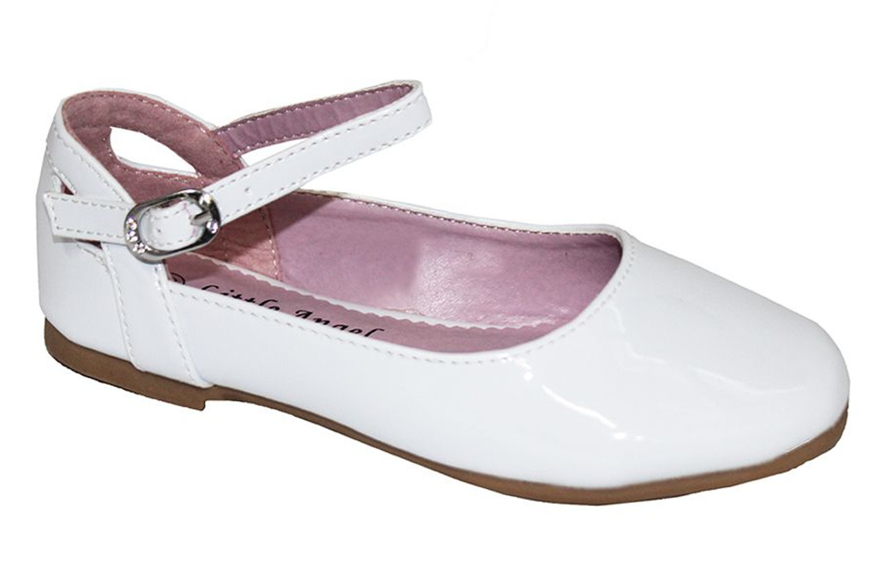 White patent sales communion shoes