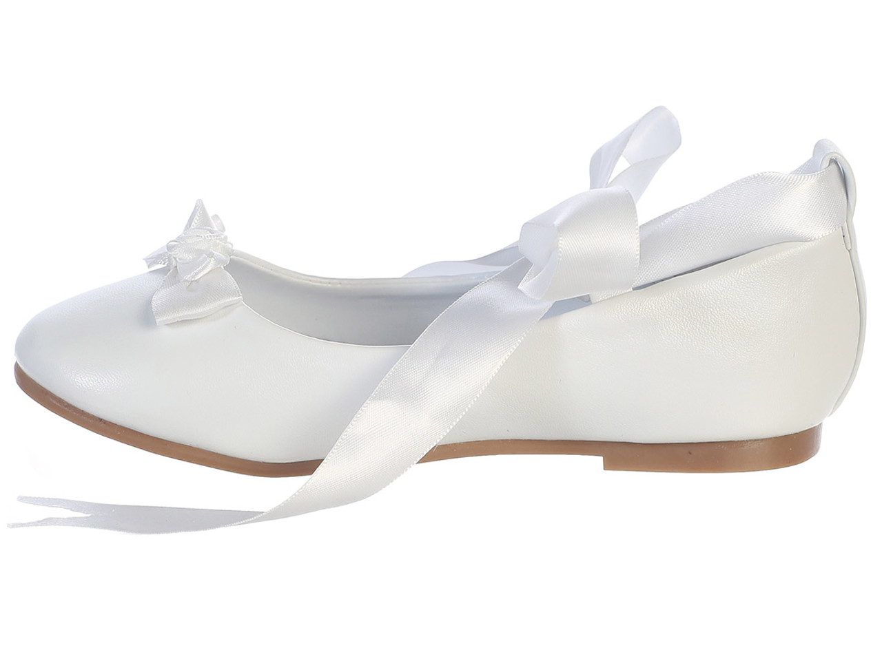 White satin ballet sales shoes with ribbon