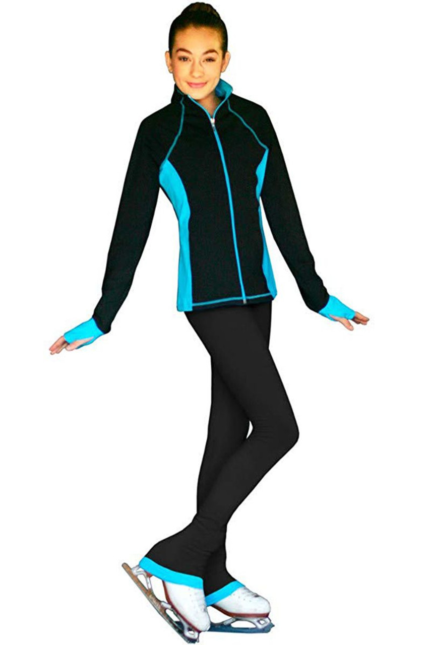 ChloeNoel Ice Skating Outfit - Turquoise JS792 Ice Skating Jacket and PS792  Ice Skating Pants - Pink Princess