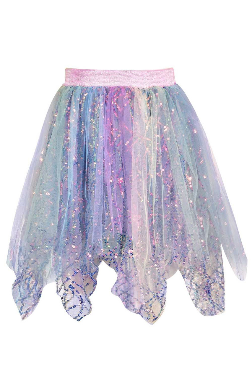 Hannah Banana By SaraSara A26252 Mermaid Sequin Handkerchief Tutu Skirt -  Pink Princess