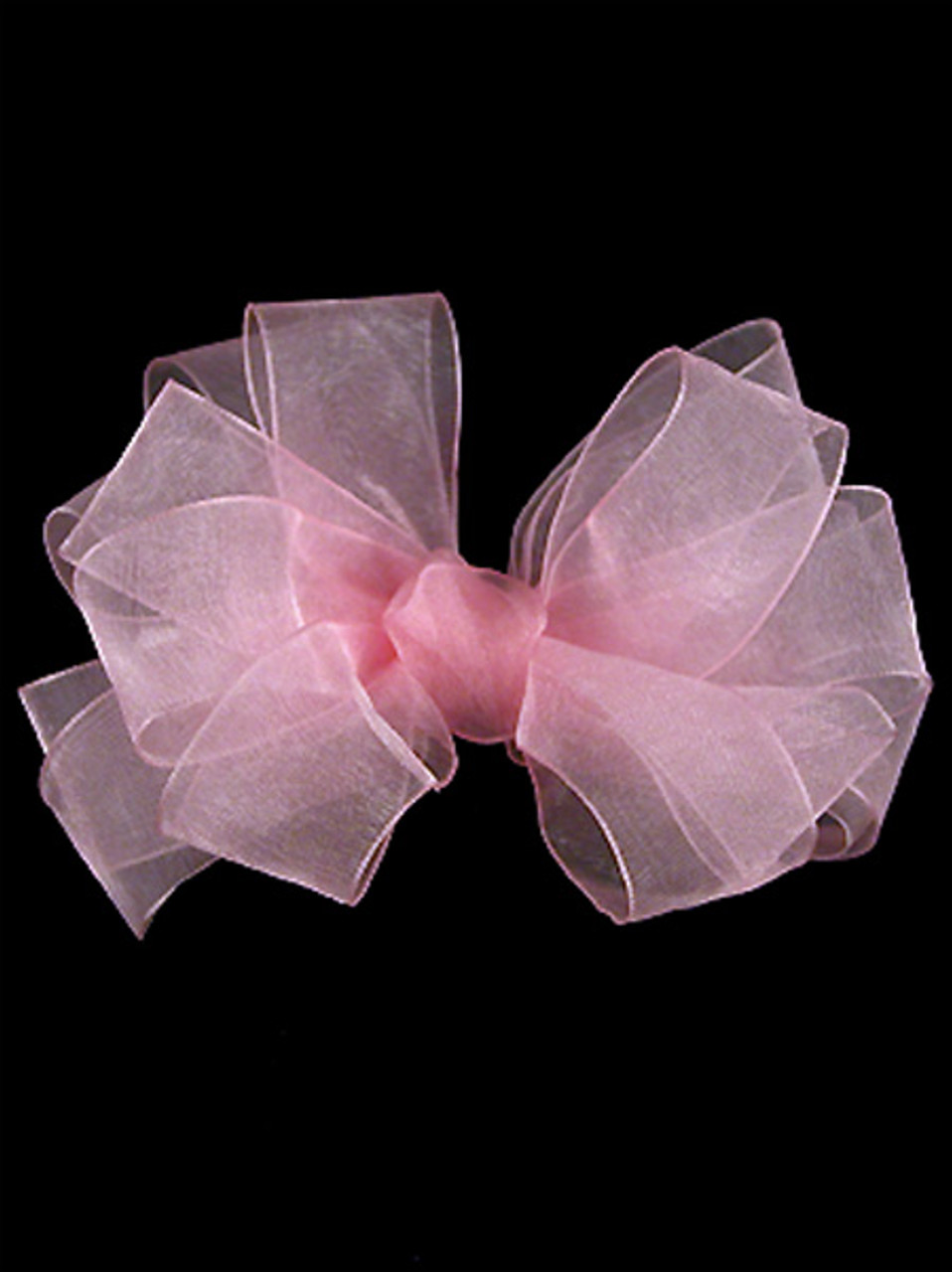 Pink Organza Bow Hairclip - Bow Hairclip - Organza Hairbow