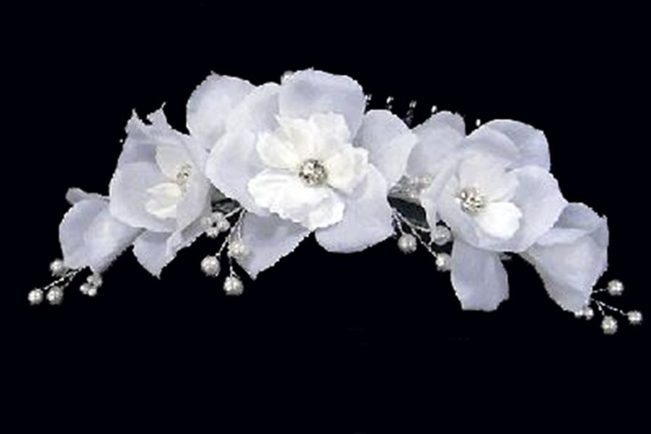 White Floral Lace Dress w/ Pearl Belt