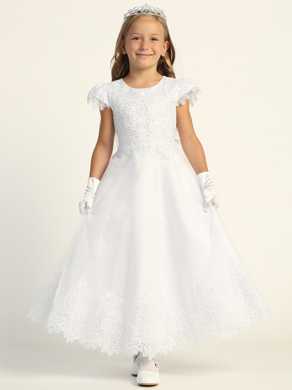 マルベル　Tulle　Bow　Onepiece　S バレッタセット① Swea Pea & Lilli SP195 Embroidered Tulle w/ Sequins Dress
