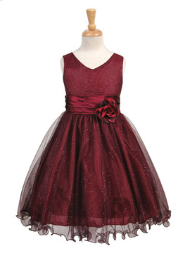 maroon dress for flower girl