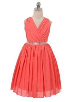 Orange & Coral Flower Girl Dresses - PinkPrincess.com