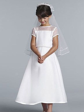 Robe Fille US Angels Ivoire Dentelle Et Satin - Taille 10 - Neuf Avec étiquettes