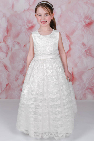 Adorable Kids Dahlia Embroidered Overlay w/ Sequins and Beads Adorable Kids Dahlia Embroidered Overlay w/ Sequins and Beads