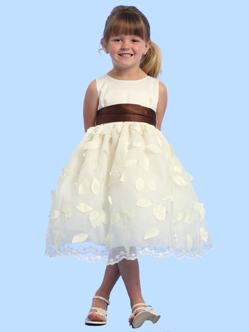 Blossom Ivory Sleeveless Satin Bodice w/ Pop Up Satin Flowers Blossom Ivory Sleeveless Satin Bodice w/ Pop Up Satin Flowers