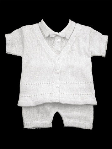 Baby's Trousseau V-Neck with Bowtie Look Two Piece Set
