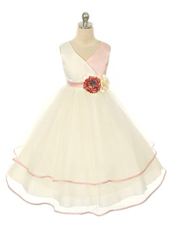 Dusty Rose Satin Bodice with Layered Tulle Skirt Dusty Rose Satin Bodice with Layered Tulle Skirt