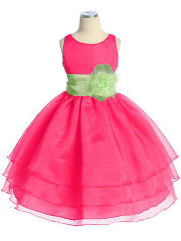Fuchsia Three Layer Organza Dress Fuchsia Three Layer Organza Dress