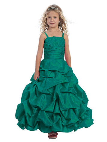 Teal Pick-Up Style Full Length Dress w/ Matching Bolero Teal Pick-Up Style Full Length Dress w/ Matching Bolero