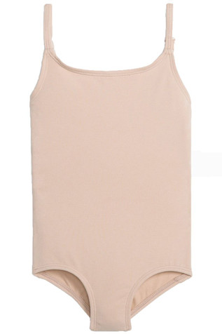 Danskin Girls Dance Basic Nude Camisole Leotard - 1985