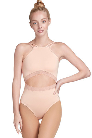Danskin 7276 Rose Coco Center Cutout Halter Leotard Danskin 7276 Rose Coco Center Cutout Halter Leotard
