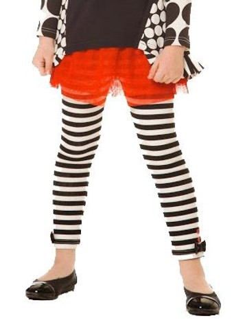 Deux Par Deux Dog Story Stripe Leggings w/ Red Skirt Deux Par Deux Dog Story Stripe Leggings w/ Red Skirt
