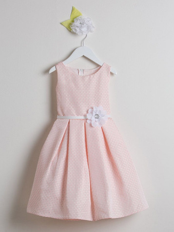 Light Pink Polka Dot Jacquard w/ Flower Light Pink Polka Dot Jacquard w/ Flower