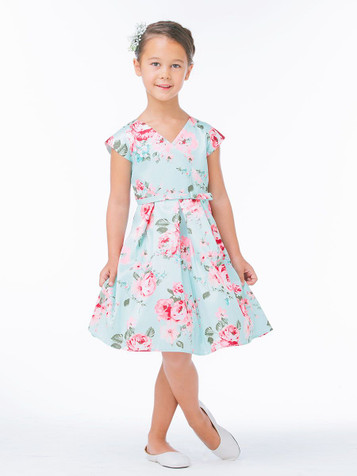 Off White Floral Crossover Dress - Pink Princess