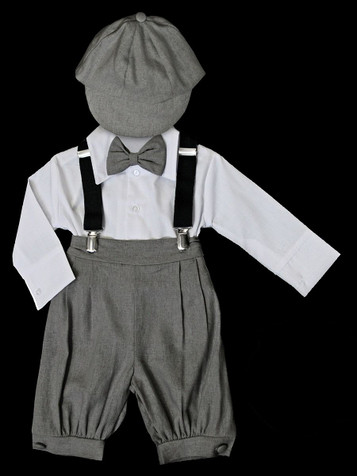 Charcoal Bermuda Set w/ Suspenders & Hat Charcoal Bermuda Set w/ Suspenders & Hat
